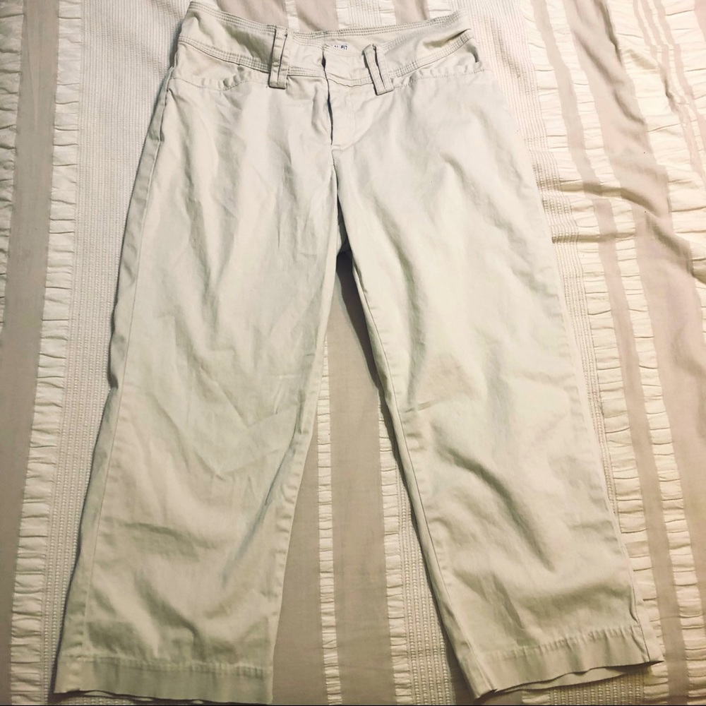 Lee natural fit khaki crop pants